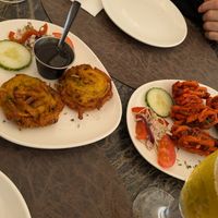 Onion baji & vegetable pakora at Bombay Babu - Calle Valencia in Tenerife