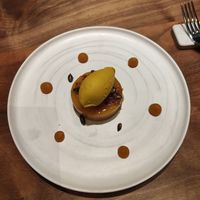 Calabaza caramelizada de postre at Xavier Pellicer in Barcelona