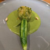 Zuchini with sauce at Xavier Pellicer in Barcelona