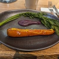 Braised marinated carrot with orange at Xavier Pellicer in Barcelona