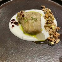 Eggplant entree at Xavier Pellicer in Barcelona