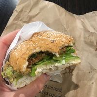 Fallen Angel Burger - Mushroom and Quinoa patty at Devil Burger in Queenstown
