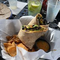 Hummus wrap - vegan at Tate Island Grill in Clearwater Beach