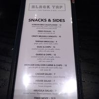 Menu sides at Venetian Hotel - Black Tap in Las Vegas