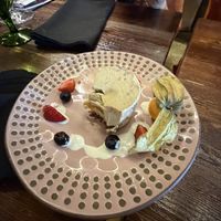 Passion fruit ‘cheesecake'  at Don Vegan in Quebec