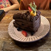 Chocolate cake!!!!  at Don Vegan in Quebec