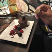 Chocolate cake at Don Vegan in Quebec