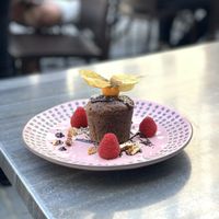 Chocolate cake  at Don Vegan in Quebec