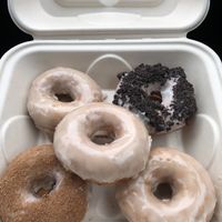 3 Maple, vanilla with Oreos, vanilla with churro  at Maui Ono Donuts in Kihei
