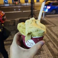 Caramel, peanut and coffee icecream at Creme de la Creme - Zmrzlinový Salon  in Prague