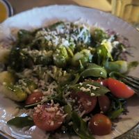 Gnochis con pesto at La Figa Ta Tia in Burgos