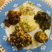 The mezze plate of the day! Amazing! at Pernera in Patmos