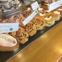 Sweet buns  at Bramhall Bakery in Poynton