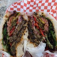 Ginormous vegan eggplant sandwich! at 2nd Healthy Eatery in Bellflower