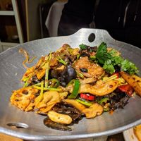 Spicy pan fried vegetables at SUHU 素虎 - Fortune Time in Beijing