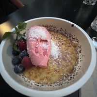 Coconut creme brule - awesome!!! Loved the ice cream too. All vegan   at Vevay Kitchen in Frankfurt