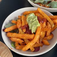 Sweet Potato Fries (Ravioli at the top)  at Vevay Kitchen in Frankfurt
