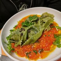 Spirulina ravioli at Vevay Kitchen in Frankfurt