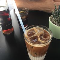 iced oat latte and Afri coke  at Vevay Kitchen in Frankfurt