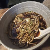 Hataka noodles in house broth   at Dorshi in Bridport