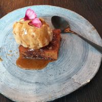 Vegan dessert at Dorshi in Bridport