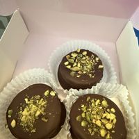 Pistachio alfajor  at Em Vegan Sweets in Lima