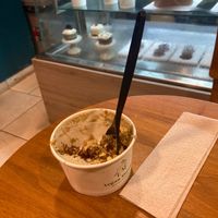Pistachio brownie pot at Em Vegan Sweets in Lima