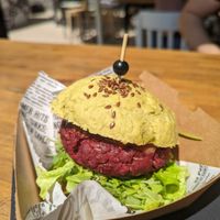 Vegan burger at Pandora Greenbox in Split