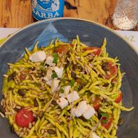 Trofie pasta at Pandora Greenbox in Split