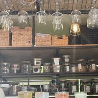 Different kind of lemonades and a matcha latte  at Pandora Greenbox in Split