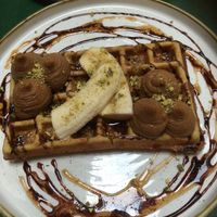 Chocolate waffles at Pandora Greenbox in Split