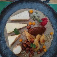 Vegan cheeseboard at Pandora Greenbox in Split