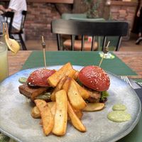 Tofu sliders  at Pandora Greenbox in Split