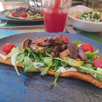 Chickpea Omelette with vegetables at Pandora Greenbox in Split