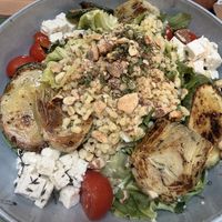 Grilled vegetable salad with vegan fetaa  at Pandora Greenbox in Split