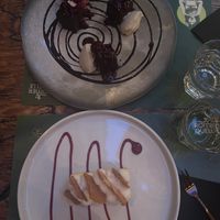 Brownie with berries and cream and lemon cake  at Pandora Greenbox in Split