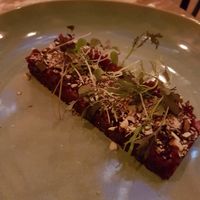 Beet tartare at Pandora Greenbox in Split