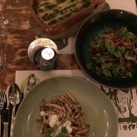 Lasagna and all the mushrooms! 😍 at Pandora Greenbox in Split