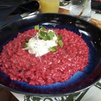 Vegetarian risotto at Pandora Greenbox in Split