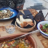 Mousakka and truffle pasta at Pandora Greenbox in Split