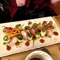 So pretty!  Vegan appetizer (I had this as a main).  Really tasty and healthy too.   at Pandora Greenbox in Split