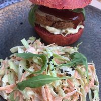 Beet Burger  at Pandora Greenbox in Split