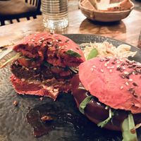 Vegan burger at Pandora Greenbox in Split