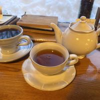 Apricot Tea and Home brewed coffeee  at Cafe Goryo in Furano