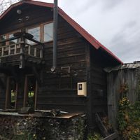 Outside the cafe at Cafe Goryo in Furano