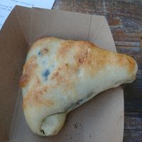 Spinich pocket at Olive Press Eatery in Metuchen
