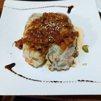 Cabbage rolls YUM at Wendy's Creole Restaurant & Bar in Placencia