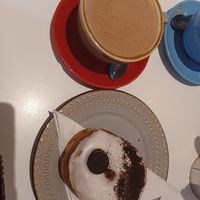 Oreo doughnut and oat hot chocolate at The MokaPot House in East London