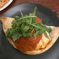Calzone and was able to swap peppers with mushrooms   at Milan in Wooler