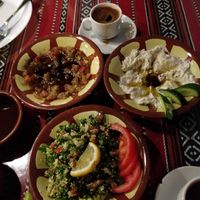 Baba ganoush, mutabel and tabboulleh at My Mom's Recipe in Wadi Musa